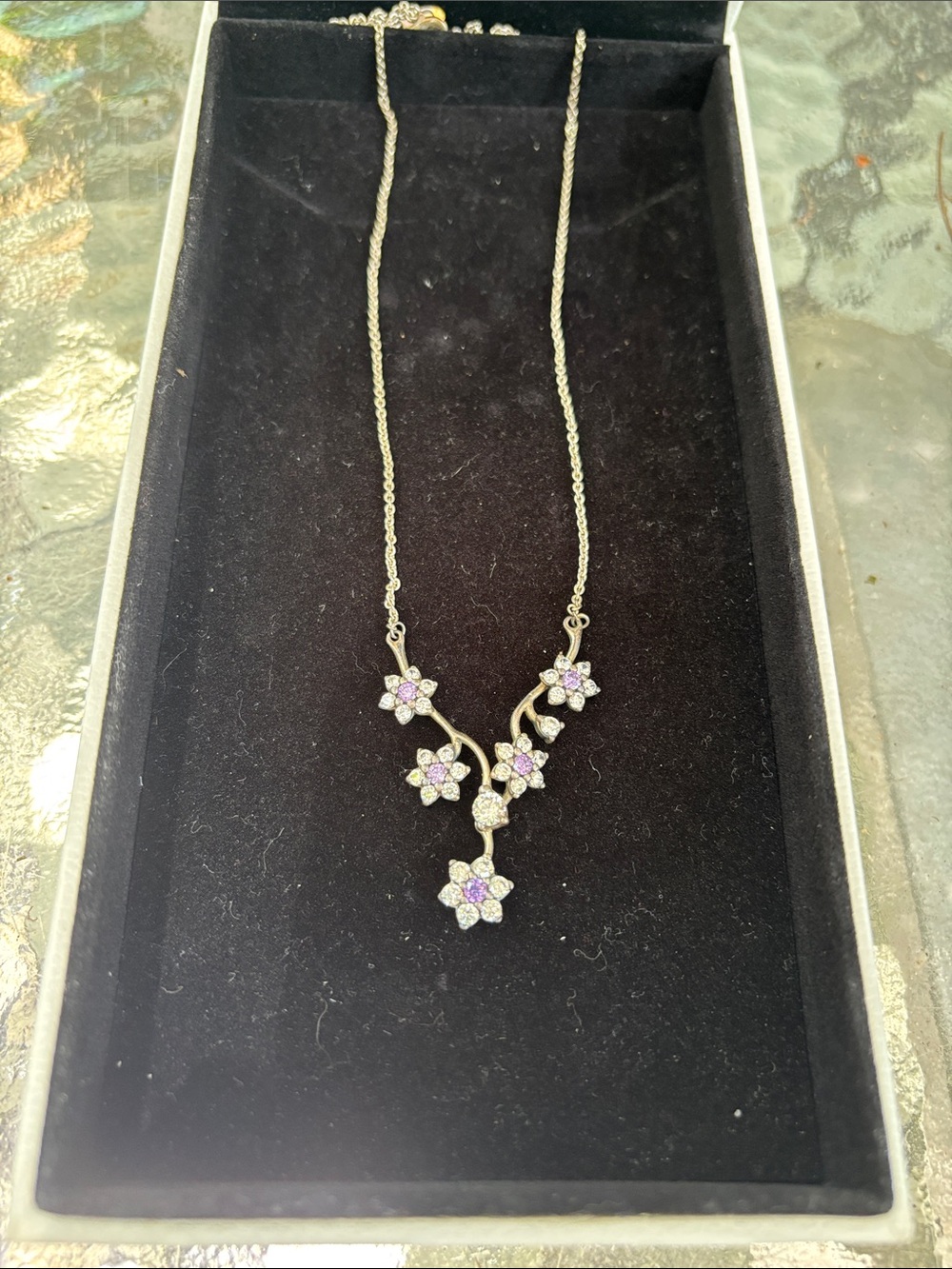 Pandora Forget-Me-Not Necklace - Picture 2 of 7